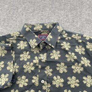 Untuckit Dorado Floral Button Shirt Mens L Collared Resort All Over Print SS EUC